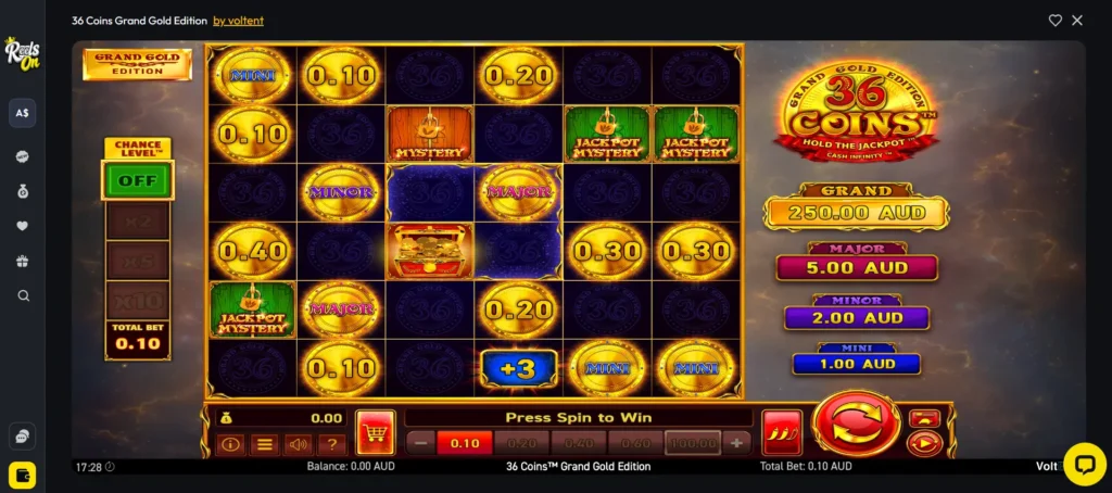 Demo for 36 Coins Pokie